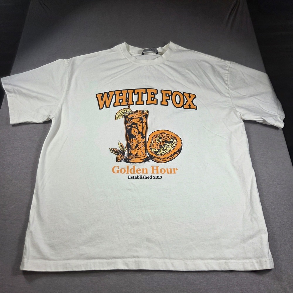 White Fox Golden Hour Established 2013 Graphic T-Shirt White XS/S